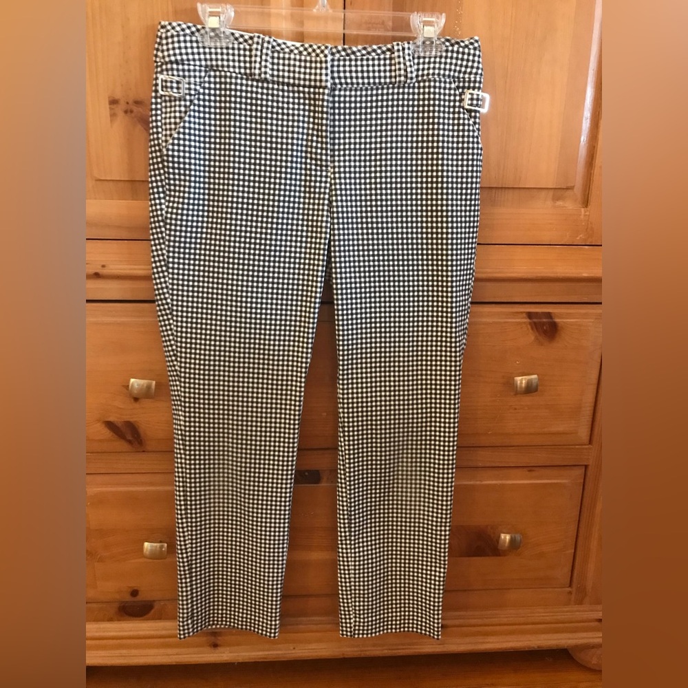 CANDIE’S Black & white checked pants- Sz 9